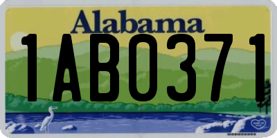 AL license plate 1AB0371