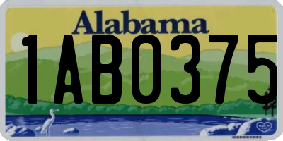 AL license plate 1AB0375