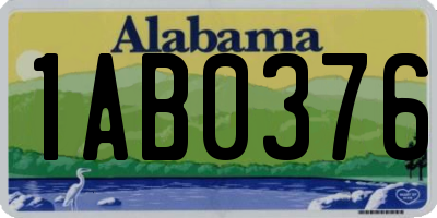 AL license plate 1AB0376