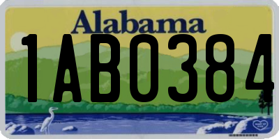 AL license plate 1AB0384