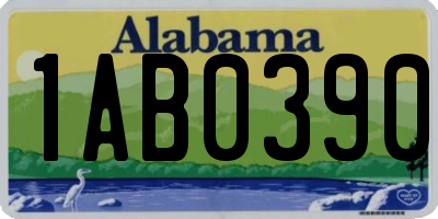 AL license plate 1AB0390