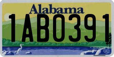 AL license plate 1AB0391