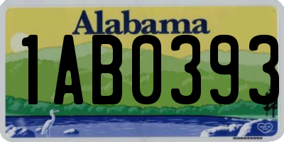 AL license plate 1AB0393