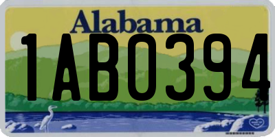 AL license plate 1AB0394