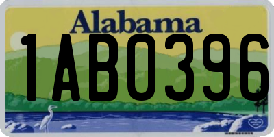 AL license plate 1AB0396