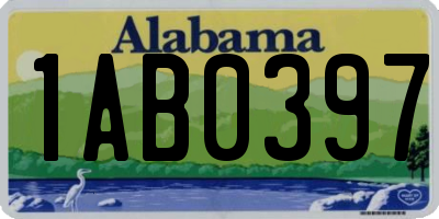 AL license plate 1AB0397