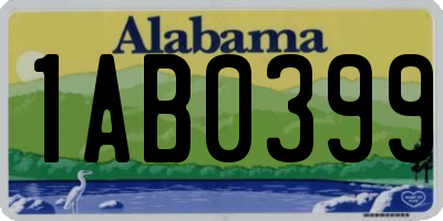 AL license plate 1AB0399