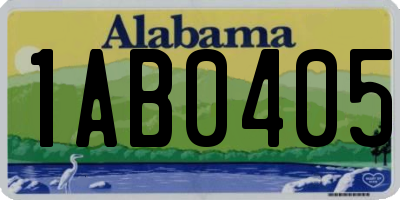 AL license plate 1AB0405