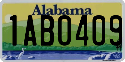 AL license plate 1AB0409