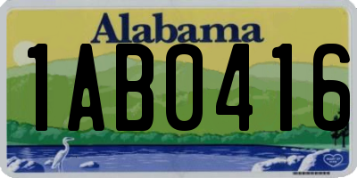 AL license plate 1AB0416