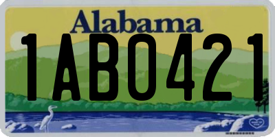 AL license plate 1AB0421