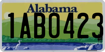 AL license plate 1AB0423