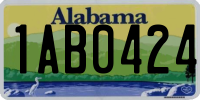 AL license plate 1AB0424