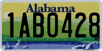 AL license plate 1AB0428