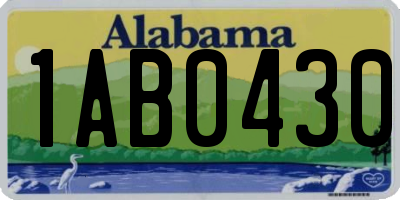 AL license plate 1AB0430