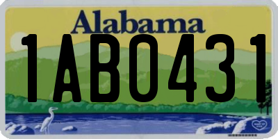 AL license plate 1AB0431