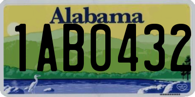 AL license plate 1AB0432