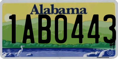 AL license plate 1AB0443