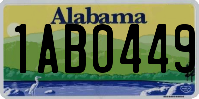 AL license plate 1AB0449