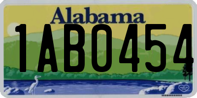 AL license plate 1AB0454