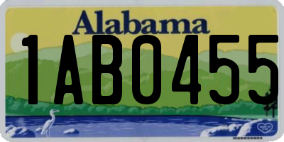 AL license plate 1AB0455