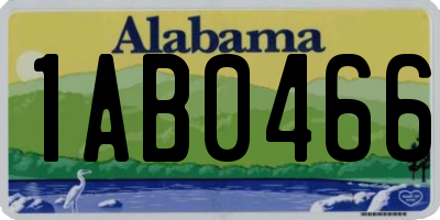 AL license plate 1AB0466