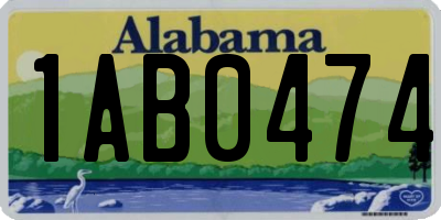 AL license plate 1AB0474