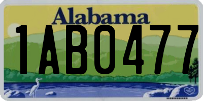 AL license plate 1AB0477