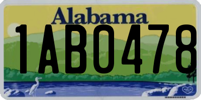 AL license plate 1AB0478