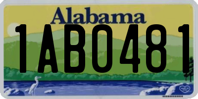 AL license plate 1AB0481