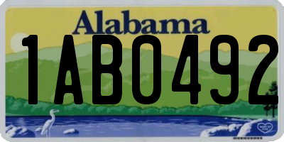 AL license plate 1AB0492