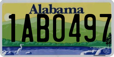 AL license plate 1AB0497