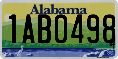 AL license plate 1AB0498
