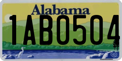 AL license plate 1AB0504