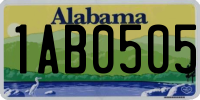 AL license plate 1AB0505