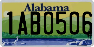 AL license plate 1AB0506