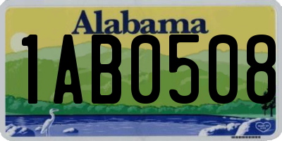 AL license plate 1AB0508