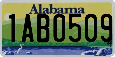 AL license plate 1AB0509
