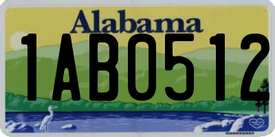 AL license plate 1AB0512