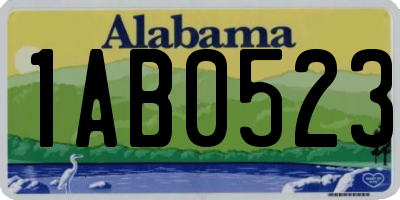 AL license plate 1AB0523