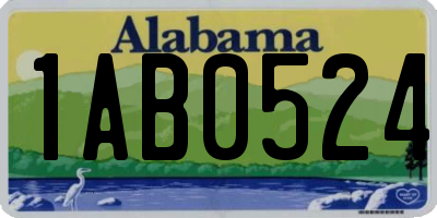 AL license plate 1AB0524