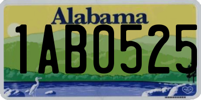 AL license plate 1AB0525