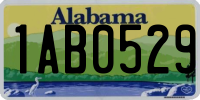 AL license plate 1AB0529