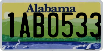 AL license plate 1AB0533