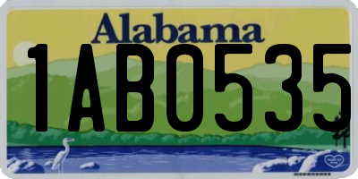 AL license plate 1AB0535