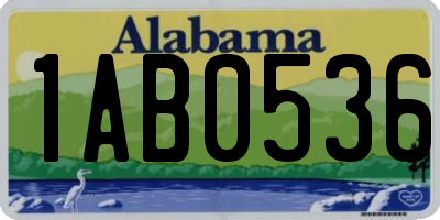 AL license plate 1AB0536