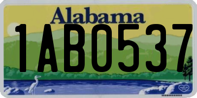 AL license plate 1AB0537