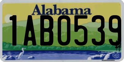 AL license plate 1AB0539