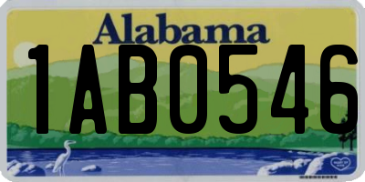 AL license plate 1AB0546