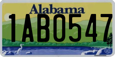 AL license plate 1AB0547